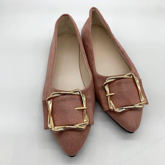 Women's Shoes Pink Slip On Size 7 Loafers Faux Suede (New in Bag) - Picture 1 of 9